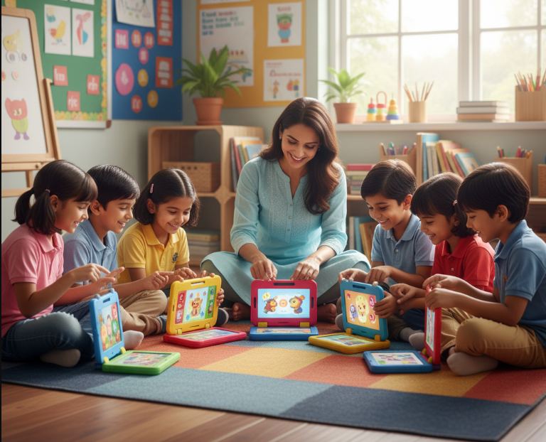 Children learning with SLSC tools